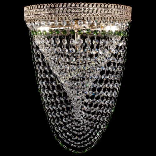 Люстра Флоренция Водоворот зеленая в Химках Гусь Хрустальный