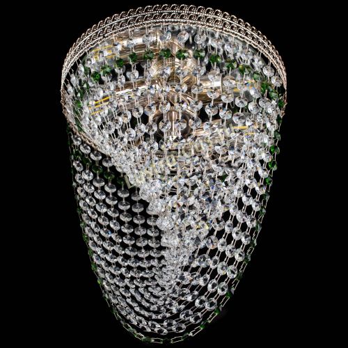 Люстра Флоренция Водоворот зеленая в Химках Гусь Хрустальный