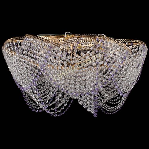 Люстра Галактика №4 фиолетовая в Химках Гусь Хрустальный