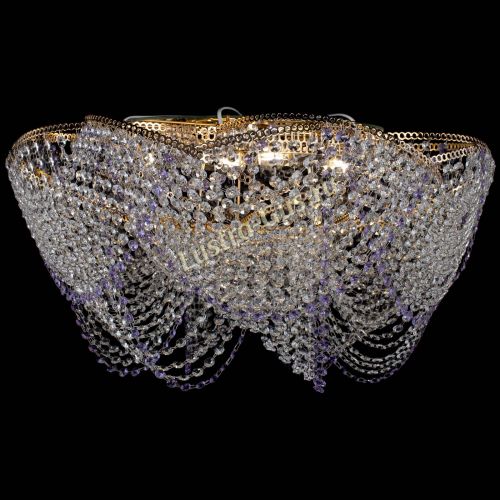 Люстра Галактика №4 фиолетовая в Химках Гусь Хрустальный