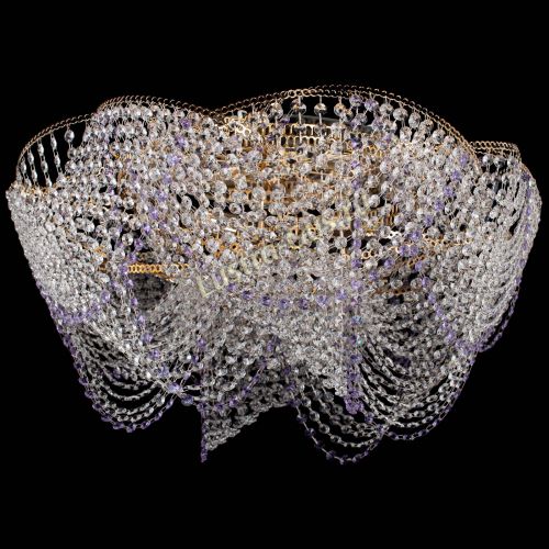 Люстра Галактика №4 фиолетовая в Химках Гусь Хрустальный