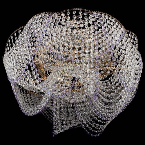 Люстра Галактика №4 фиолетовая в Химках Гусь Хрустальный