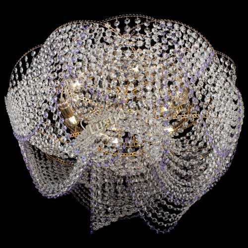 Люстра Галактика №4 фиолетовая в Химках Гусь Хрустальный