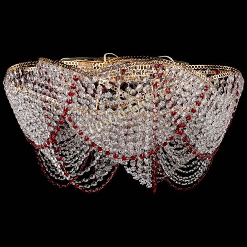 Люстра Галактика №4 красная в Химках Гусь Хрустальный