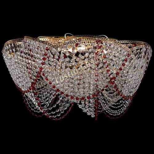 Люстра Галактика №4 красная в Химках Гусь Хрустальный