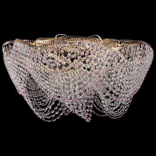 Люстра Галактика №4 розовая в Химках Гусь Хрустальный