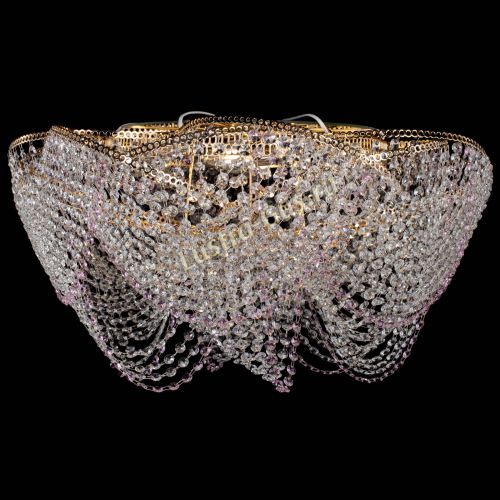 Люстра Галактика №4 розовая в Химках Гусь Хрустальный