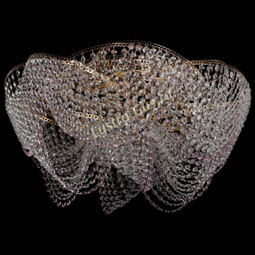 Люстра Галактика №4 розовая в Химках Гусь Хрустальный