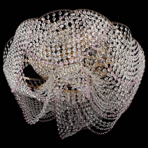 Люстра Галактика №4 розовая в Химках Гусь Хрустальный