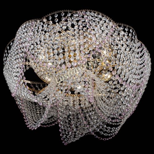 Люстра Галактика №4 розовая в Химках Гусь Хрустальный