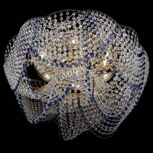 Люстра Галактика №4 синяя в Химках Гусь Хрустальный