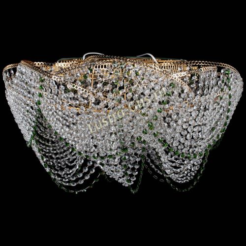 Люстра Галактика №4 зеленая в Химках Гусь Хрустальный