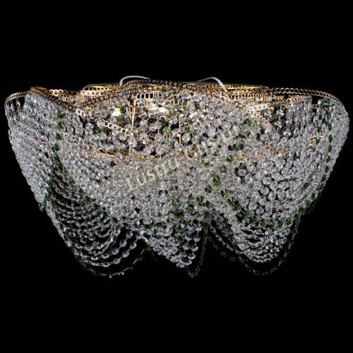 Люстра Галактика №4 зеленая в Химках Гусь Хрустальный