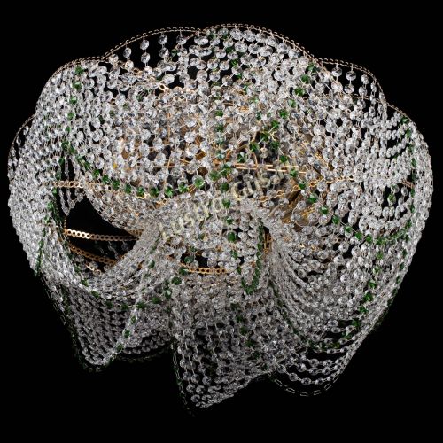 Люстра Галактика №4 зеленая в Химках Гусь Хрустальный