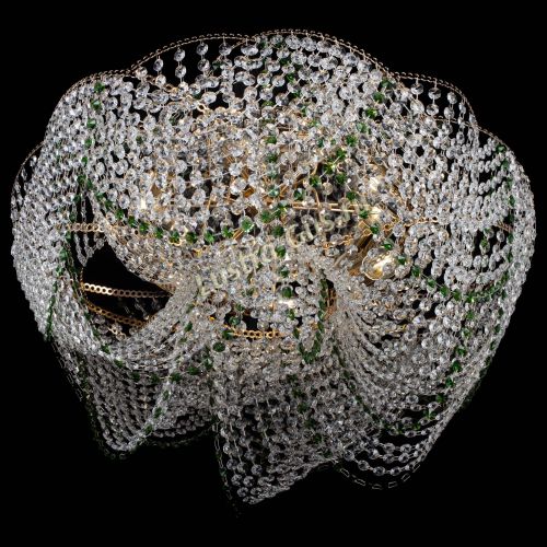 Люстра Галактика №4 зеленая в Химках Гусь Хрустальный