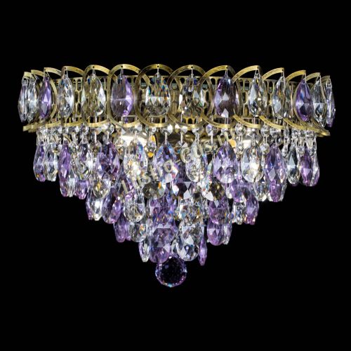 Люстра Грация №1 под бронзу фиолетовая в Химках Гусь Хрустальный