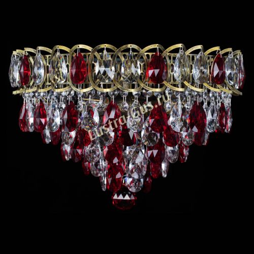 Люстра Грация №1 под бронзу красная в Химках Гусь Хрустальный