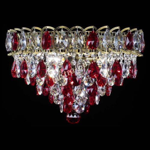 Люстра Грация №1 под бронзу красная в Химках Гусь Хрустальный