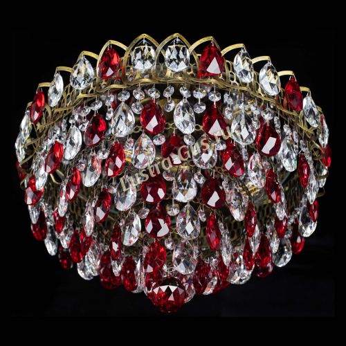 Люстра Грация №1 под бронзу красная в Химках Гусь Хрустальный