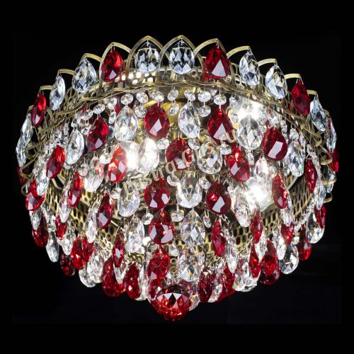 Люстра Грация №1 под бронзу красная в Химках Гусь Хрустальный