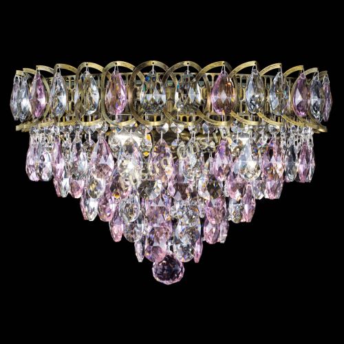 Люстра Грация №1 под бронзу розовая в Химках Гусь Хрустальный