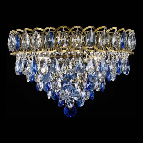 Люстра Грация №1 под бронзу синяя в Химках Гусь Хрустальный