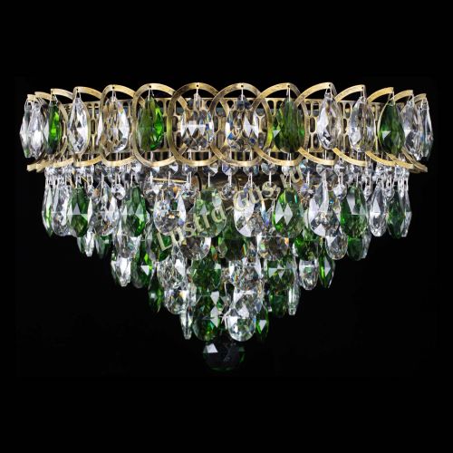 Люстра Грация №1 под бронзу зеленая в Химках Гусь Хрустальный