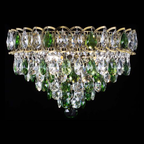 Люстра Грация №1 под бронзу зеленая в Химках Гусь Хрустальный