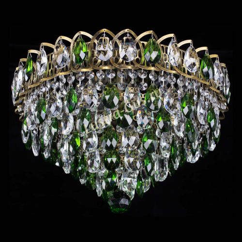 Люстра Грация №1 под бронзу зеленая в Химках Гусь Хрустальный