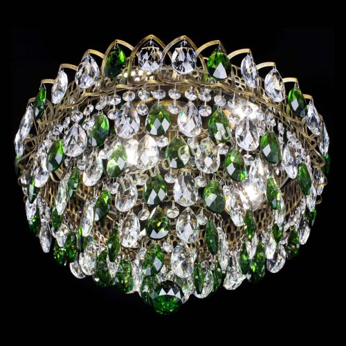 Люстра Грация №1 под бронзу зеленая в Химках Гусь Хрустальный