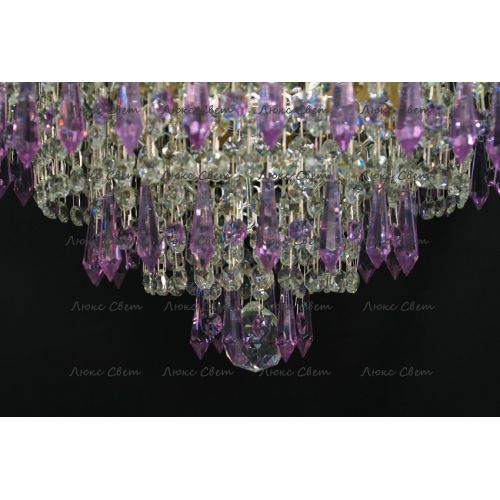 Люстра Ромашка Хризантема фиолетовая большой карашдаш в Химках Гусь Хрустальный