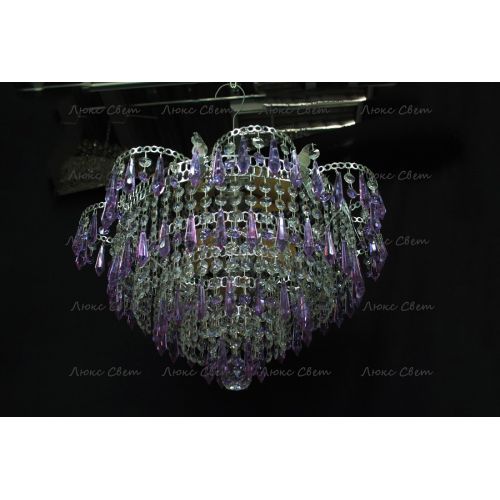 Люстра Ромашка Хризантема фиолетовая большой карашдаш в Химках Гусь Хрустальный