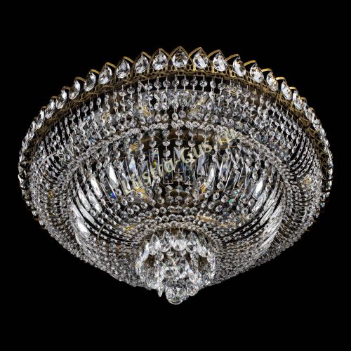 Люстра Хрустальный Каскад №1 700 мм под бронзу в Химках Гусь Хрустальный