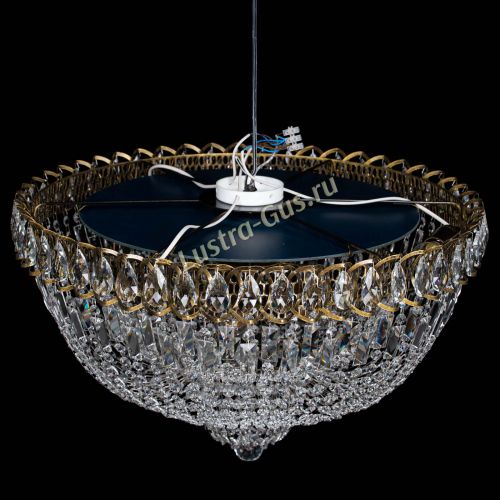 Люстра Хрустальный Каскад №2 журавлик под бронзу в Химках Гусь Хрустальный