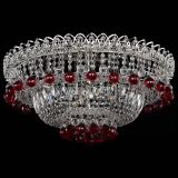 Люстра Хрустальный каскад №3 Шар красная в Химках