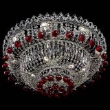 Люстра Хрустальный каскад №3 Шар красная в Химках