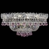 Люстра Хрустальный каскад №3 Шар розовая в Химках