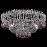 Люстра Хрустальный каскад №3 Шар розовая в Химках