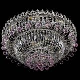 Люстра Хрустальный каскад №3 Шар розовая в Химках