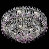 Люстра Хрустальный каскад №3 Шар розовая в Химках
