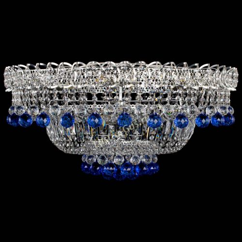 Люстра Хрустальный каскад №3 Шар синяя в Химках Люстра Хрустальный каскад №3 Шар синяя в Химках