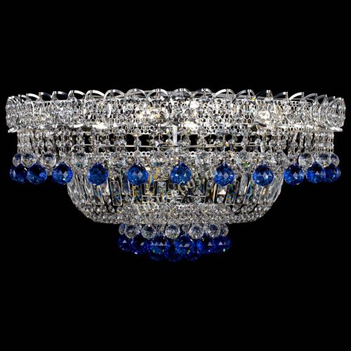 Люстра Хрустальный каскад №3 Шар синяя в Химках Гусь Хрустальный