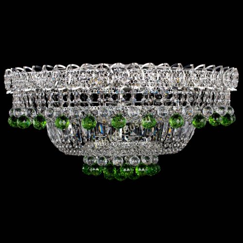 Люстра Хрустальный каскад №3 Шар зеленая в Химках Люстра Хрустальный каскад №3 Шар зеленая в Химках