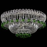 Люстра Хрустальный каскад №3 Шар зеленая в Химках Люстра Хрустальный каскад №3 Шар зеленая в Химках