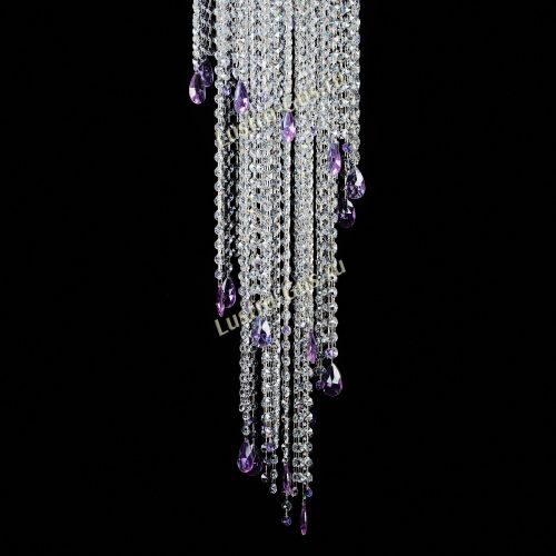 Люстра Хрустальный Каскад №5 фиолетовый в Химках Гусь Хрустальный