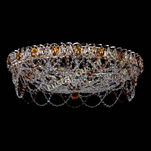 Люстра Каскад Ажур 700 мм чайный в Химках Гусь Хрустальный