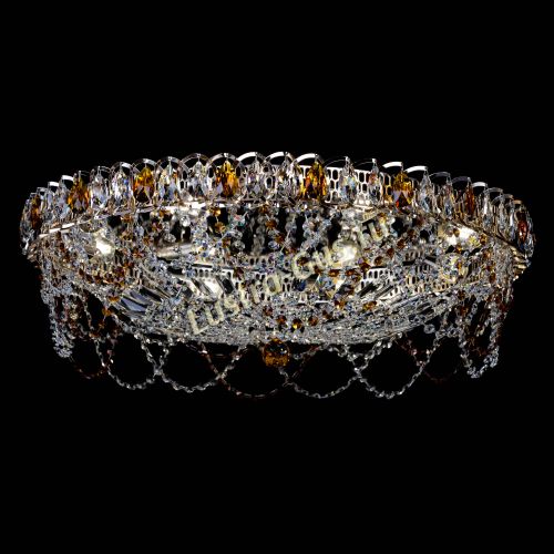 Люстра Каскад Ажур 700 мм чайный в Химках Гусь Хрустальный