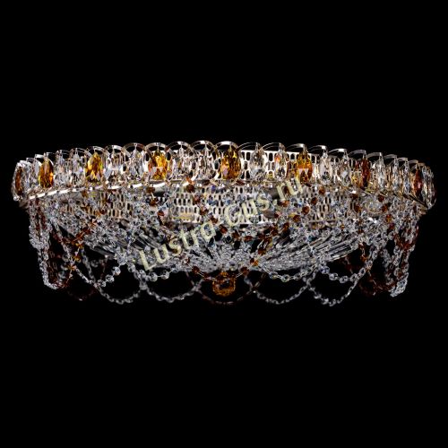 Люстра Каскад Ажур 700 мм чайный в Химках Гусь Хрустальный