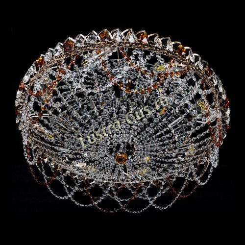 Люстра Каскад Ажур 700 мм чайный в Химках Гусь Хрустальный