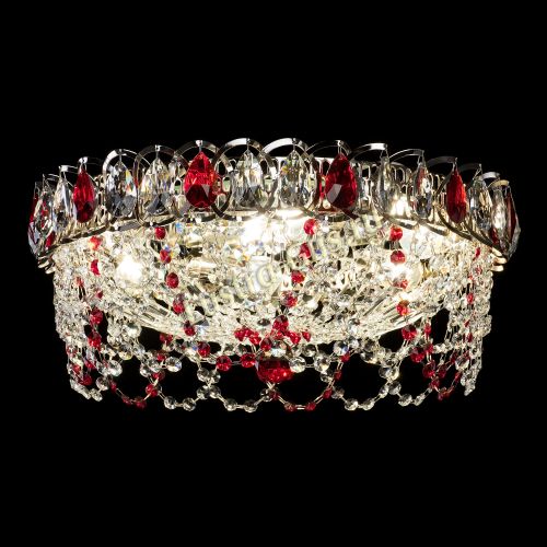 Люстра Хрустальный Каскад Ажур красный в Химках Гусь Хрустальный